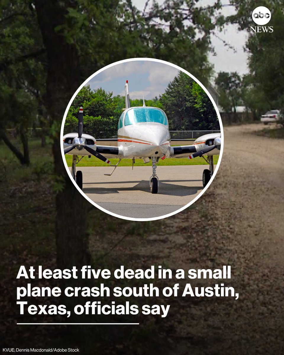 At least five people were killed in a plane crash south of Austin, Texas, on Thursday night, investigators said