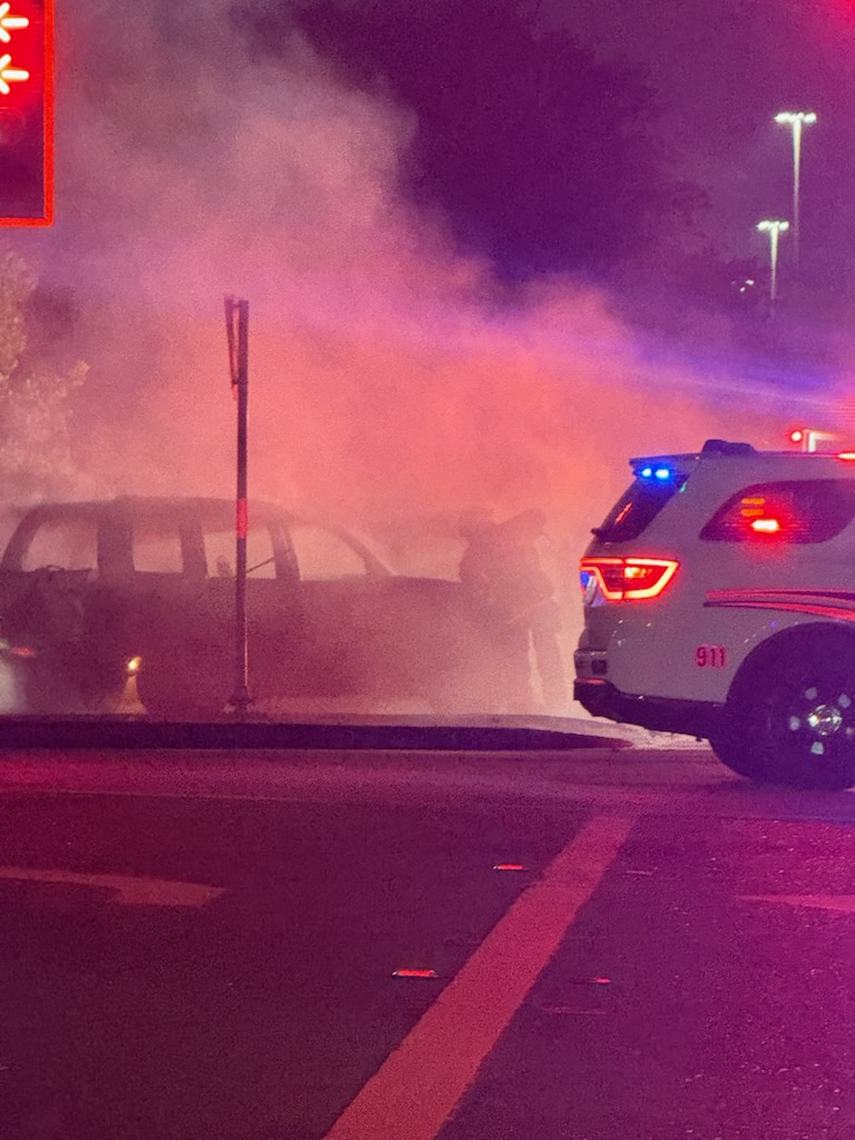 Deputy Constables and Ponderosa Fire Department are on scene of a vehicle fire at 100 FM 1960 Rd W