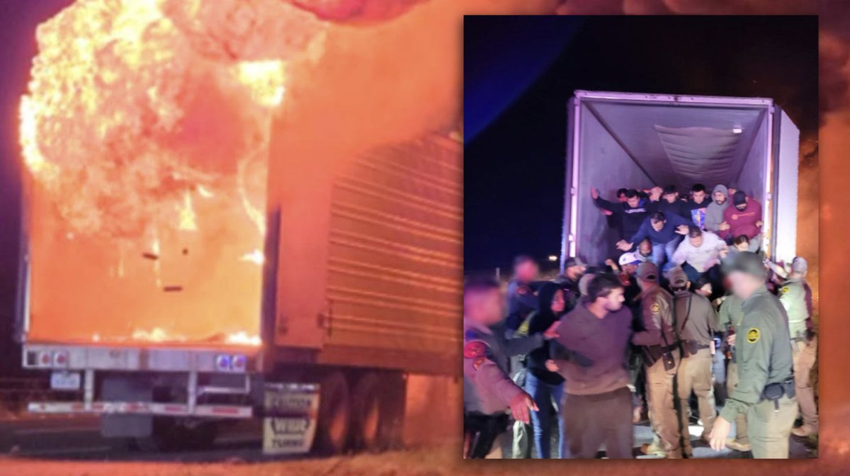 Border Patrol: 39 suspected illegal migrants pulled from burning tractor trailer