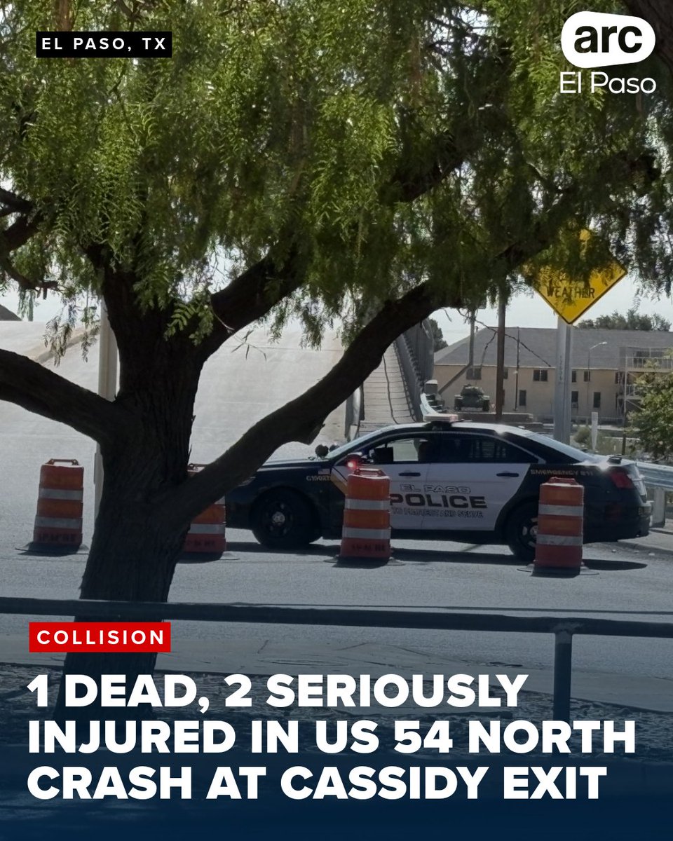One person is dead and two others were seriously injured in a single-vehicle crash on US 54 North at the Cassidy exit early Sunday morning. El Paso Police are investigating the crash