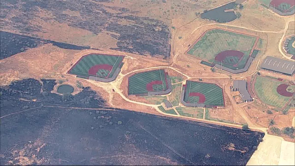 Here's what it looks like right now out in Palo Pinto County where a wildfire has already burned more than 50,000 acres. 