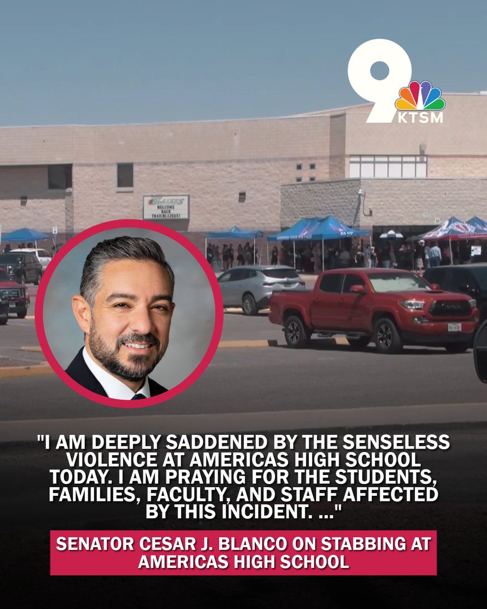 Senator César J. Blanco issued a statement regarding the incident at Americas High School on Friday morning, Aug. 28