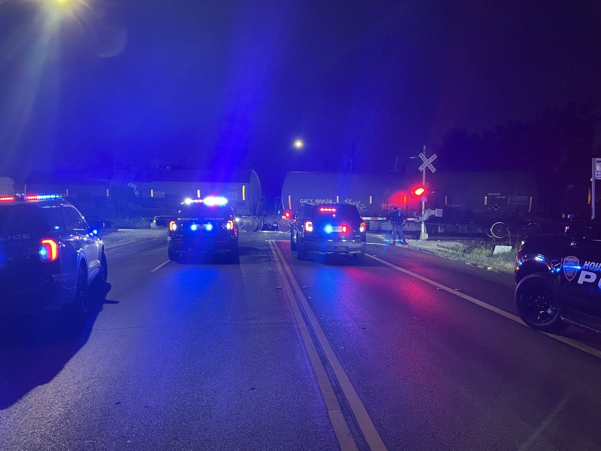North officers are working a fatal train and pedestrian incident 7600 North Main. Several crossing in the Independence Heights area are blocked