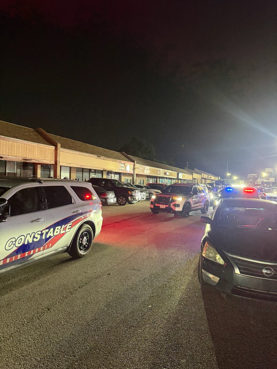 Deputy Constables are on scene of a disturbance at 2200 FM 1960 Rd where a suspect was reportedly armed with a gun and waving it in the air. At this time, one suspect has been detained 
