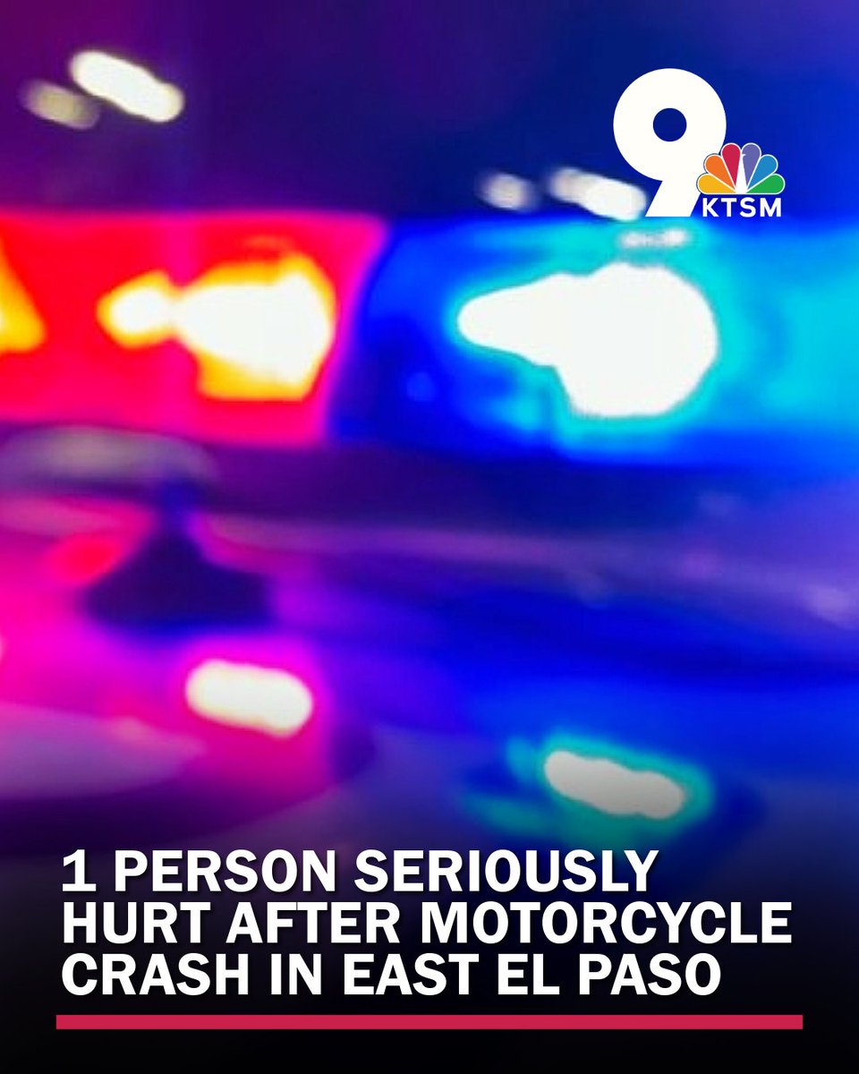 One person is seriously hurt after a crash involving a motorcycle in East El Paso, according to the El Paso Police Department