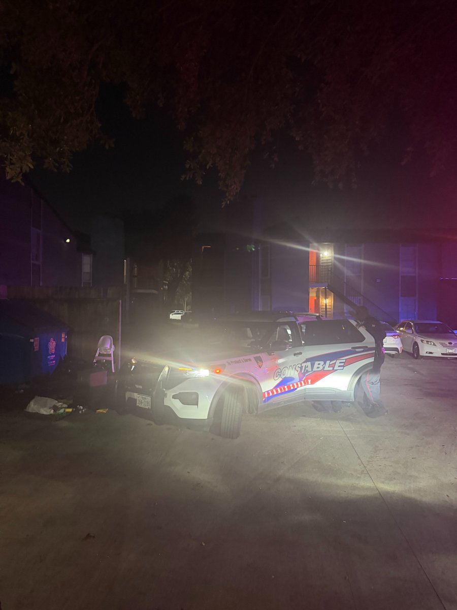 Deputy Muniz with Constable Mark Herman's Office has a suspect in custody at 13800 Ella Blvd. in connection with the reported shooting. The suspect is being charged with Aggravated Assault