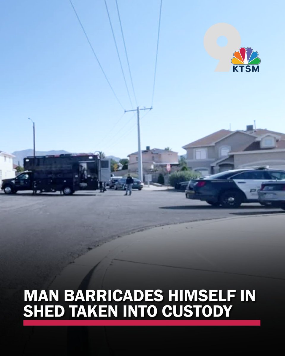 A man who barricaded himself inside a shed was taken into custody hours after a SWAT standoff in West El Paso.